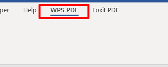 the WPS PDF