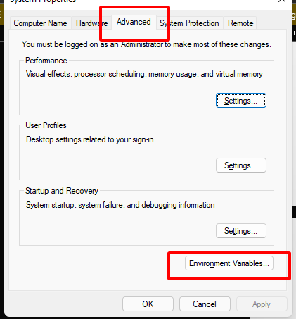 Environment Variables