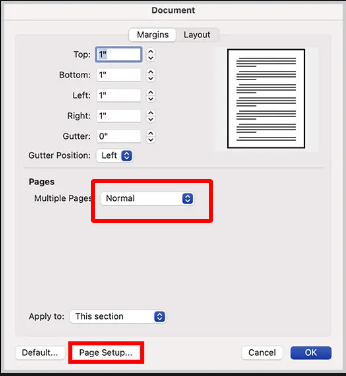 Page Layout Settings