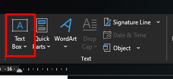 a text box
