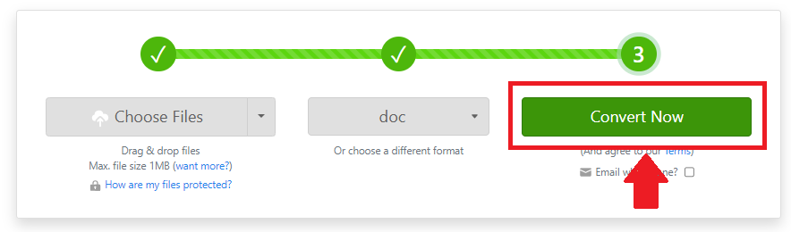 Zamzar convert WPS to DOC