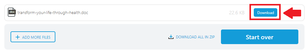 Online Convert Free Download DOC file