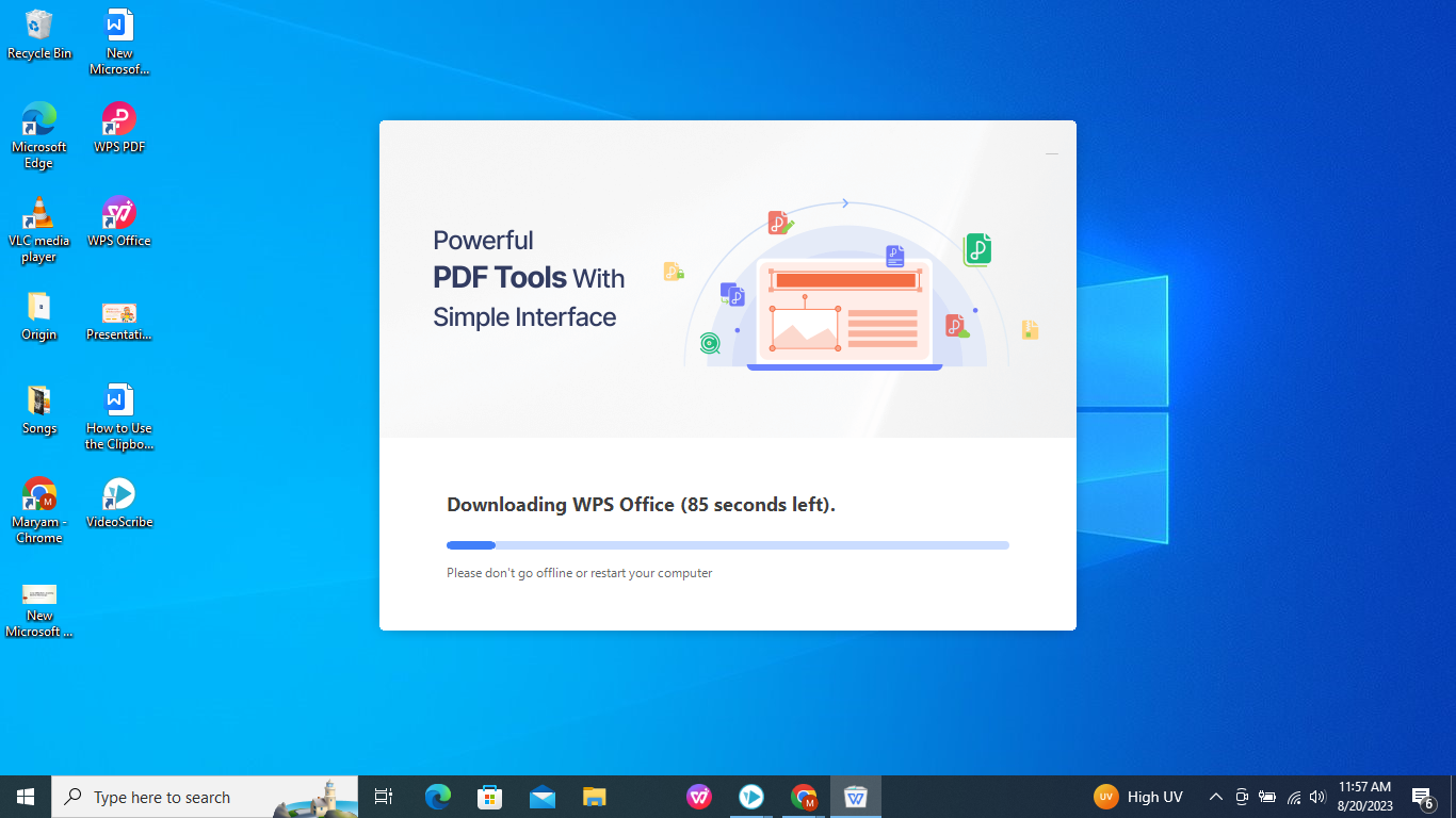Open WPS Office after downloading.