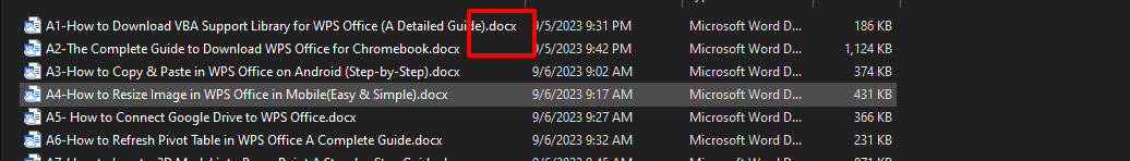 File with Office Extension