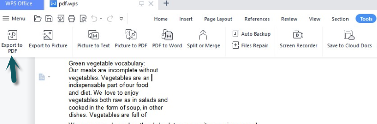 WPS To PDF
