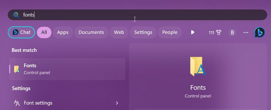 search bar in windows