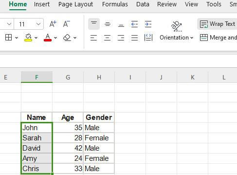 Arrange Alphabetically