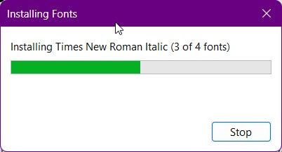 install Times New Roman fonts