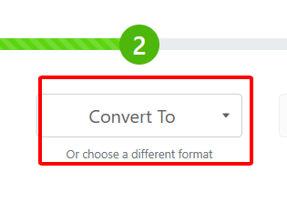 Convert To drop-down menu