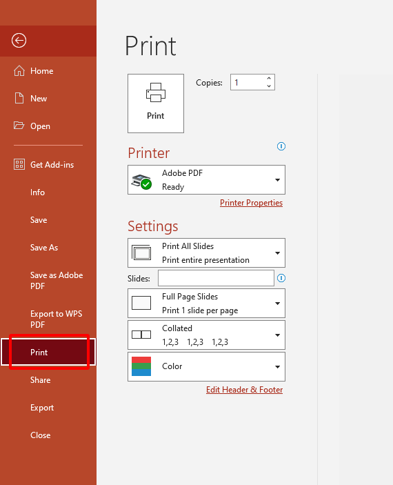 Print Your Presentation
