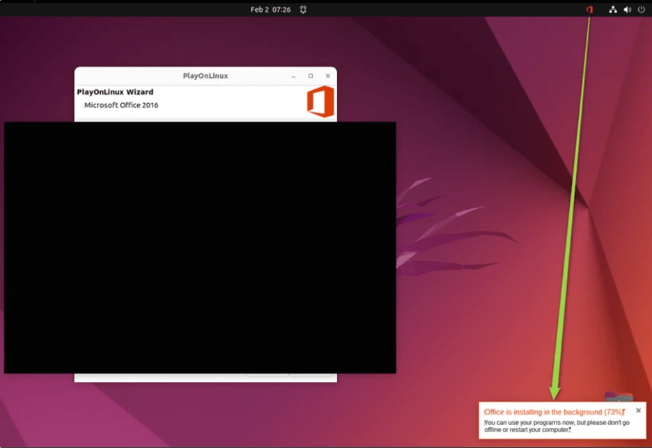 • The installation