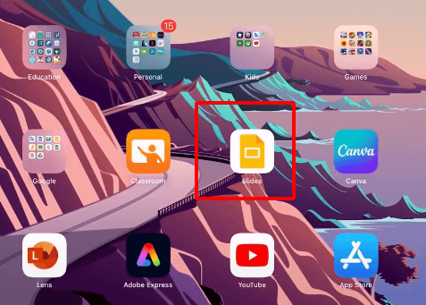 Google Slides app on your iPad