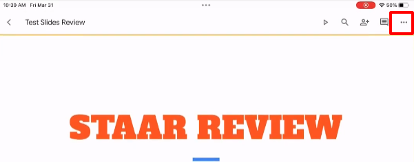 the three dots (ellipsis)