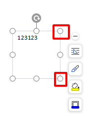 Click and drag the text box