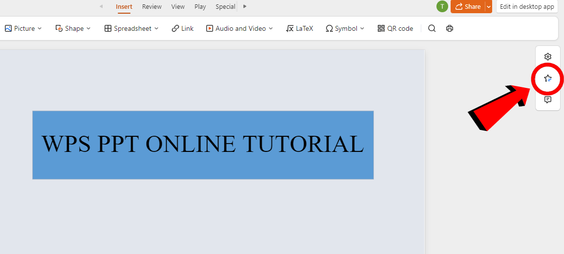 WPS PPT Online Animations icon