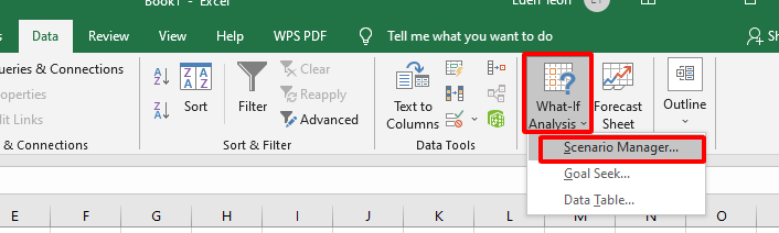 Choose Scenario Manager