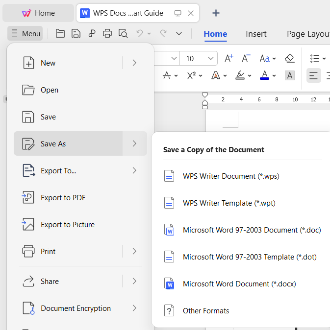 save document