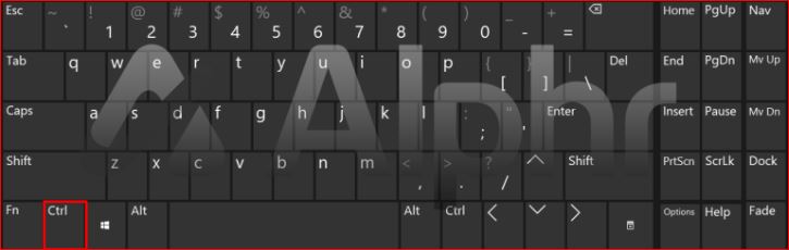 Press Control Key