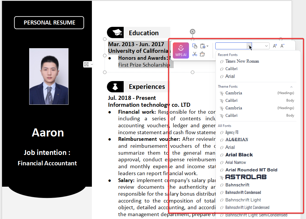Customize your template