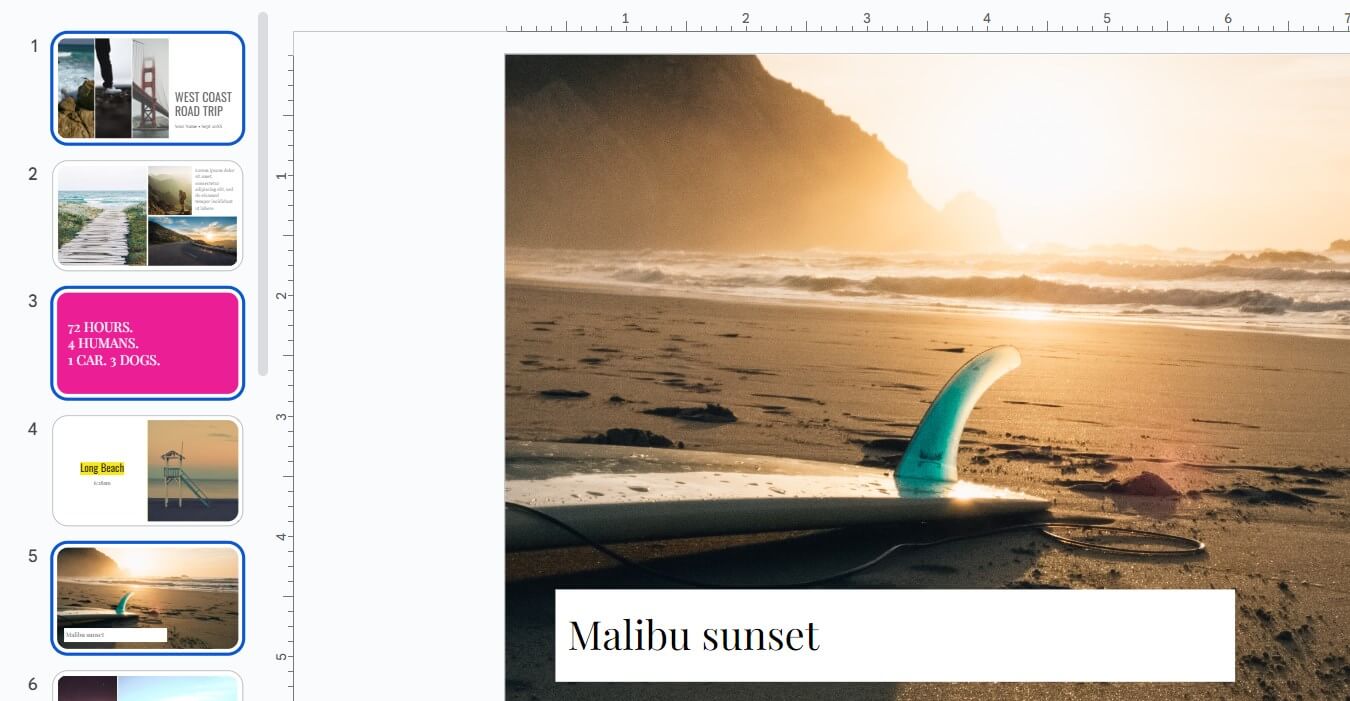 “Select multiple slides in Google Slides using the Ctrl key”