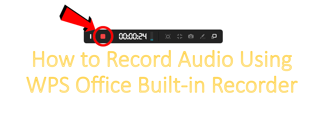 WPS Presentation audio recorder