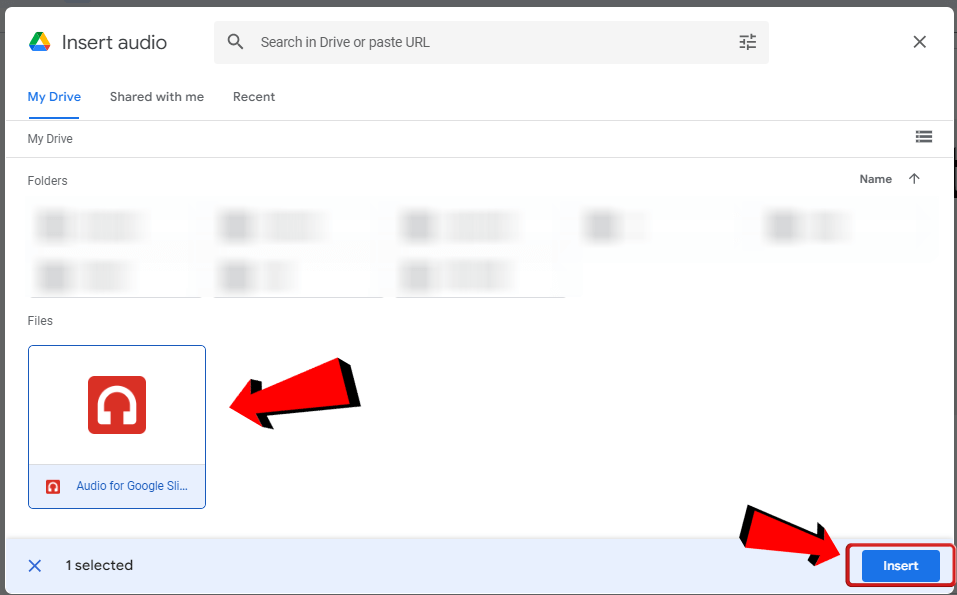 Google Slides insert menu