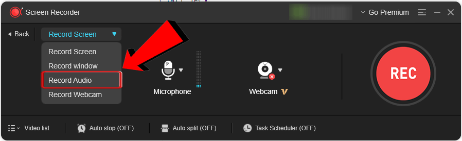 WPS Presentation record audio