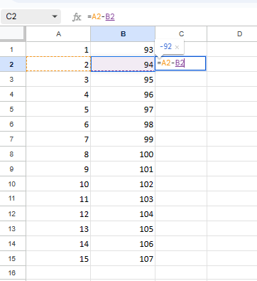 Input the Subtraction