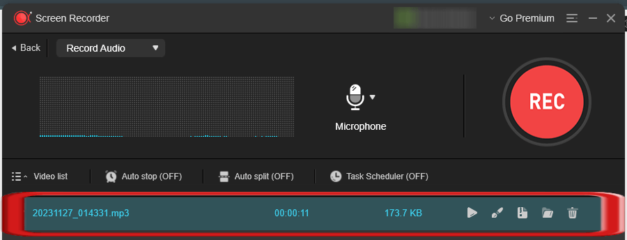 WPS Presentation recorded audio