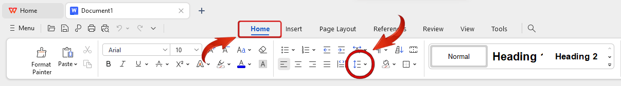 WPS Office Line Spacing icon