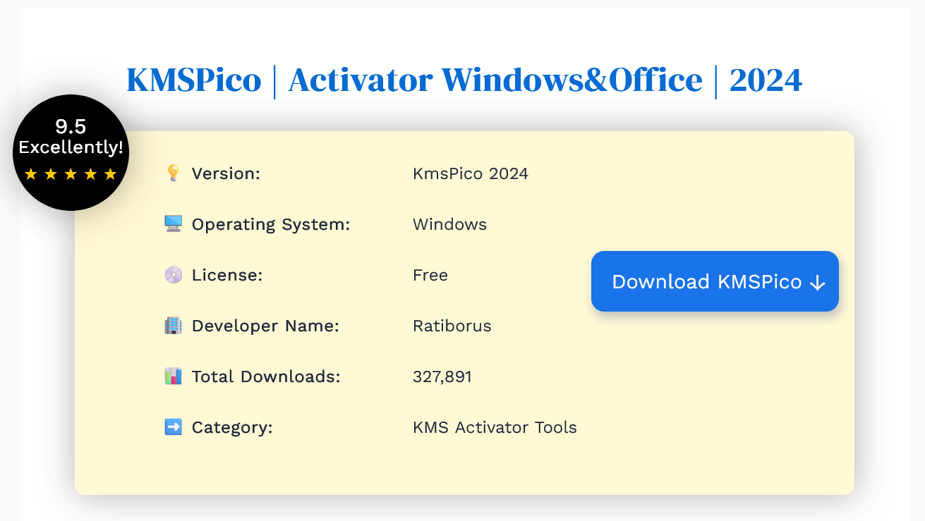 página de download do KMSPico