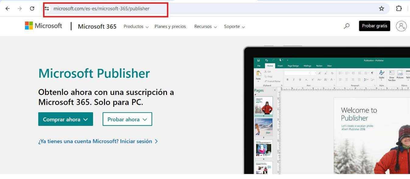 Ingresar al sitio Web Oficial