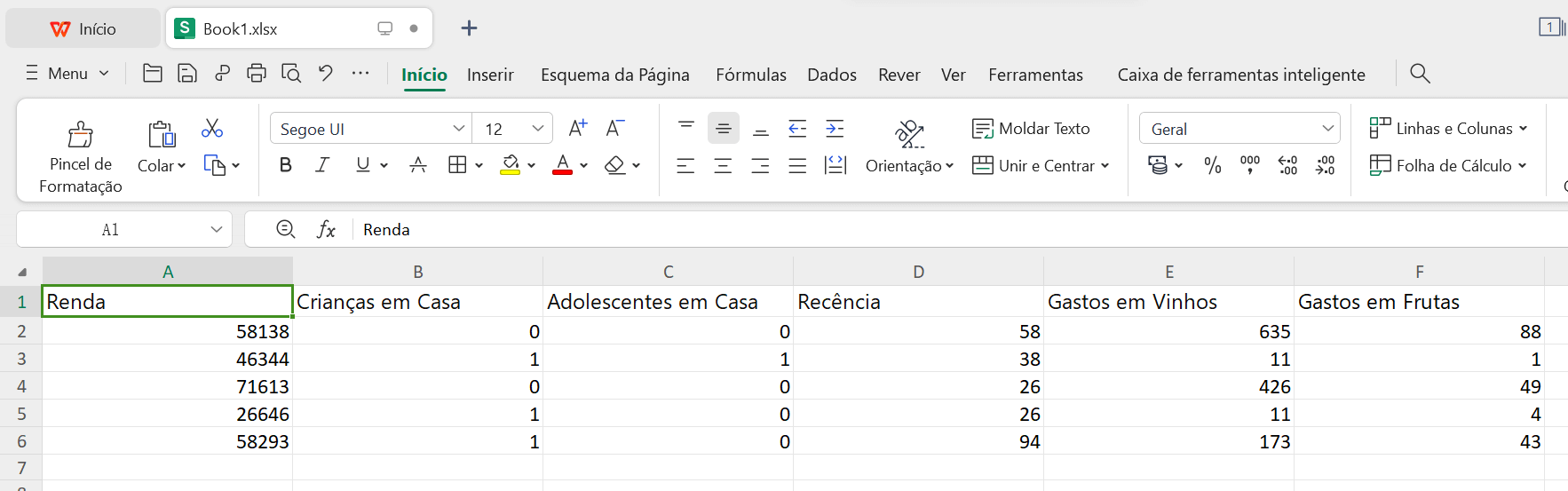 Selecionar célula na Planilha do WPS