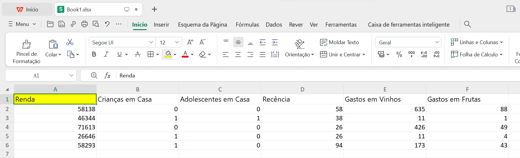 Cor de Preenchimento na Planilha do WPS