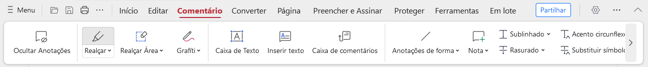 Ferramentas de Anotação e Destaque de PDF do WPS