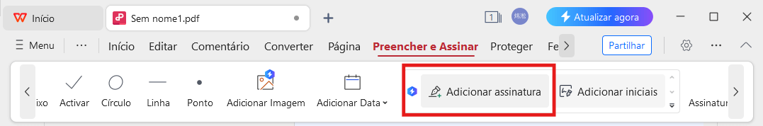 Adicionar Assinatura no Editor de PDF do WPS