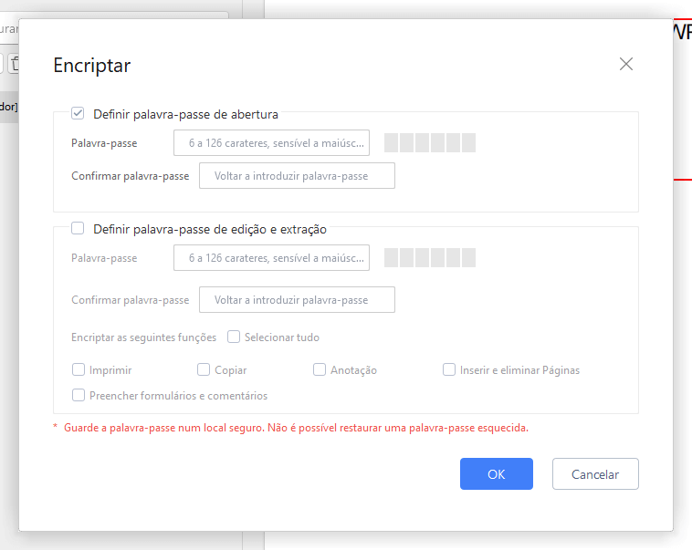 Adicione uma senha para controlar quem pode visualizar o PDF