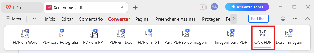 Editor de PDF do WPS OCR