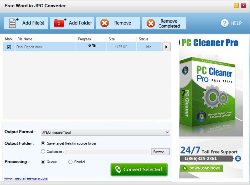 Free Solutions Word to JPEG Converter