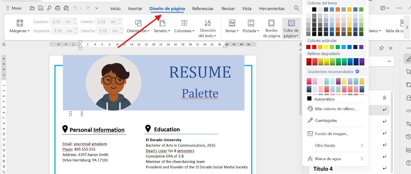 Editar CV personalizado