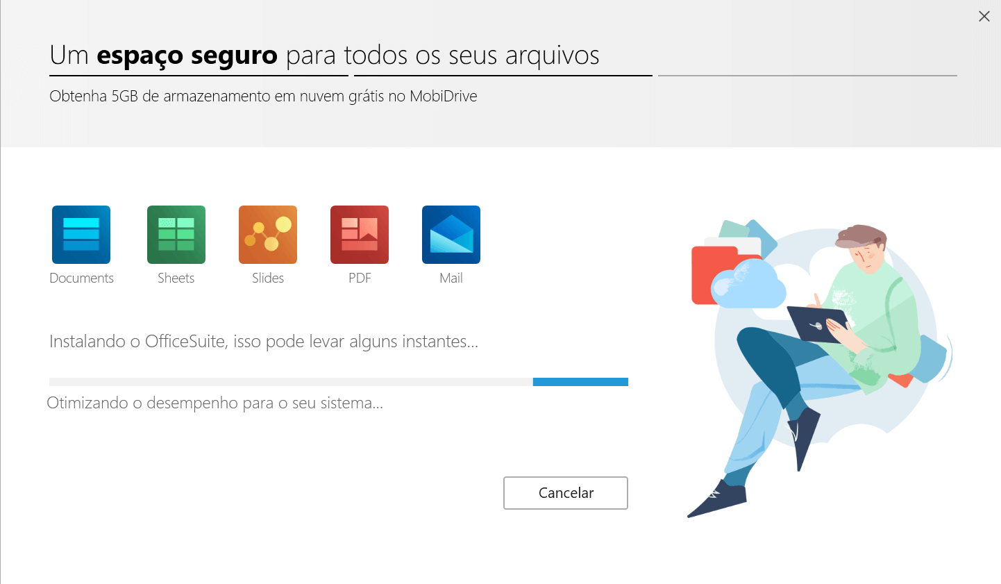 tela de instalação do OfficeSuite