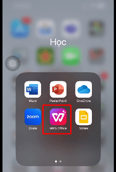 o aplicativo WPS Office