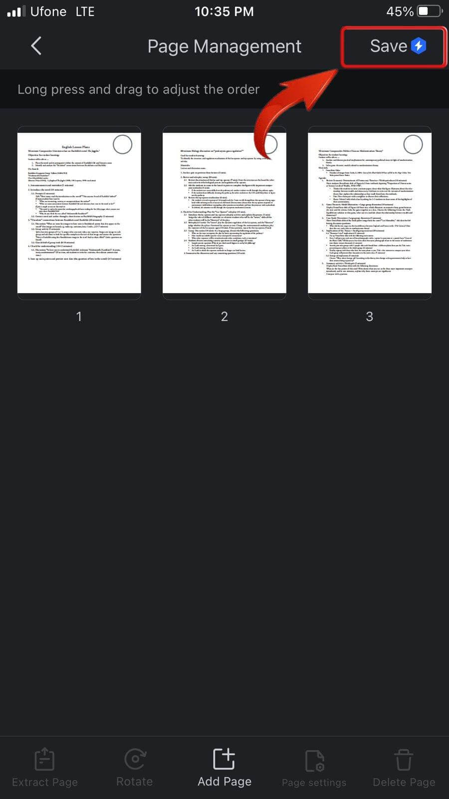 Salvar PDF modificado