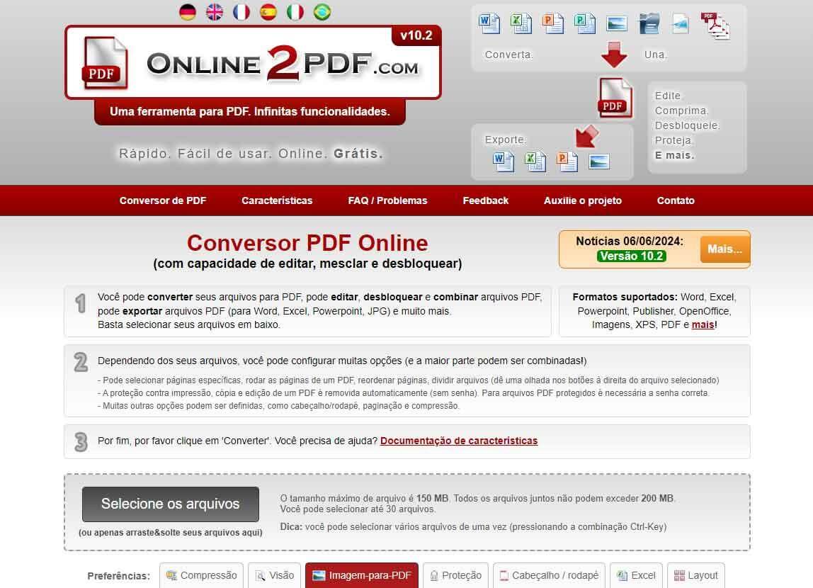 Online2PDF Conversor PDF Online