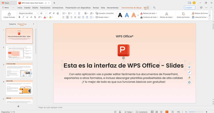 Versión de PowerPoint de WPS Office
