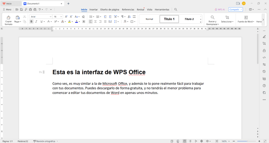 Versión de Word de WPS Office