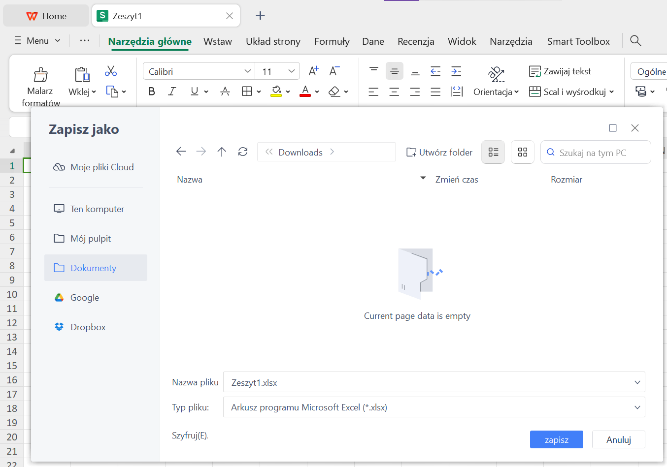Select the file type you want to convert to