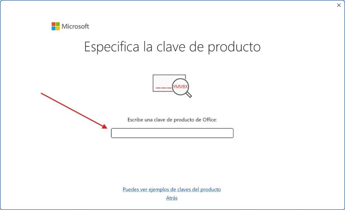 Utilizar la Clave del Producto de Microsoft
