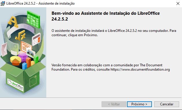 instalando o LibreOffice
