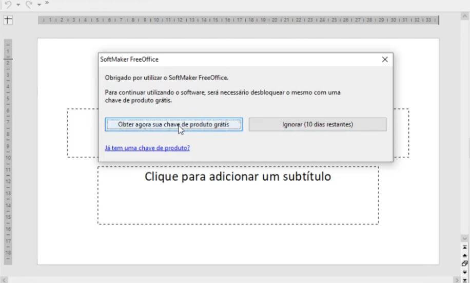 obter chave do Free Office